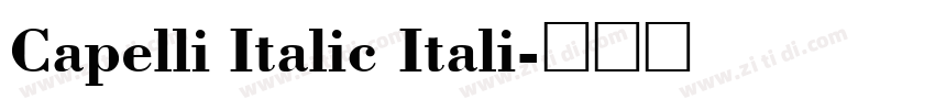 Capelli Italic Itali字体转换